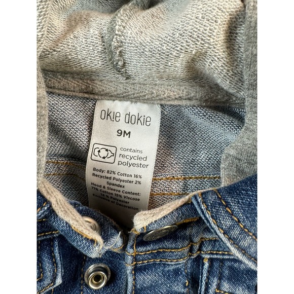 Okie dokie denim baby jacket size 9‎ months - Picture 3 of 5